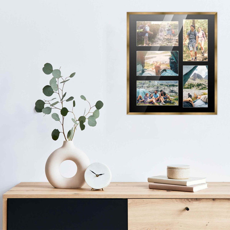 Cadre en bois, 4 po x 6 po, 12 po x 14 po, Bronze / noir