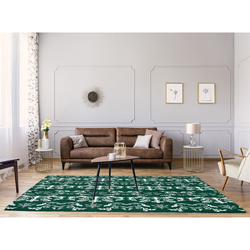 Damask Indoor Rug, Rectangle 8' x 10'