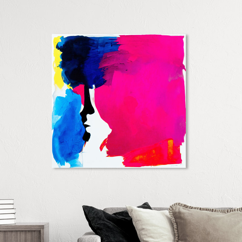 Éclat de couleur néon sur toile, H 40 po x l 40 po x P 2 po