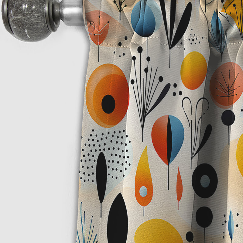 Playing Pattern With Colorful Geometric I - Abstract Geometric Blackout Curtain - 1 Panels, 52" W x 84" L