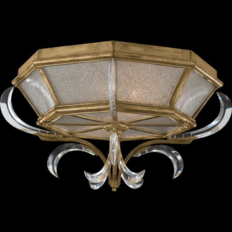 Beveled Arcs 2 - Light Flush Mount, Gold Leaf