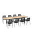 Ensemble de salle à manger d'extérieur en aluminium 9 pièces 9 pièces