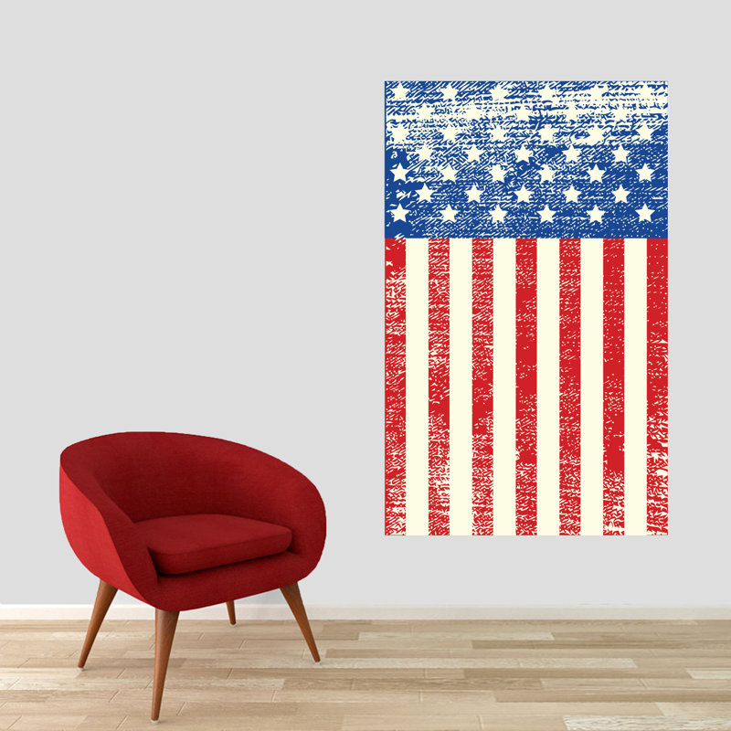 Décalcomanie murale american american rustique, H 48 po x l 30 po, Oui