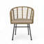 Fauteuil club d'extérieur en rotin d'osier