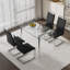 Dining Chairs With Backrest In Pu Artificial Leather And Linen-467018031-426215099