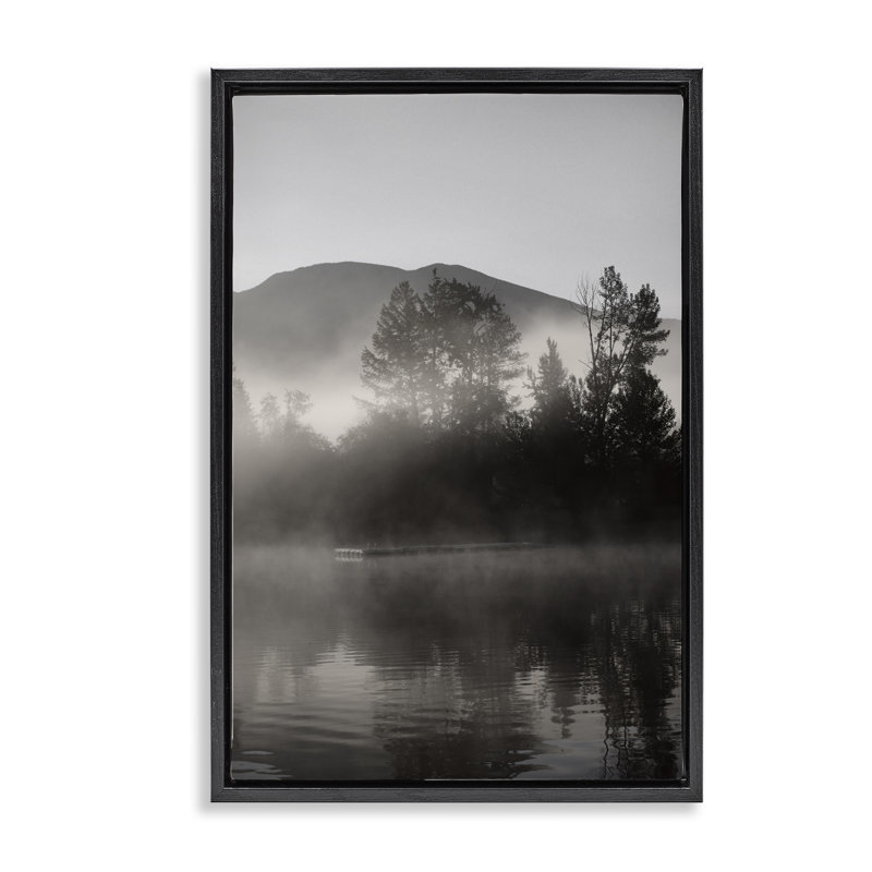 Toile flottante encadrée «Solever Lake Ripples» par Carol Robinson, Cadre flottant noir de jais, H 25 po x l 17 po