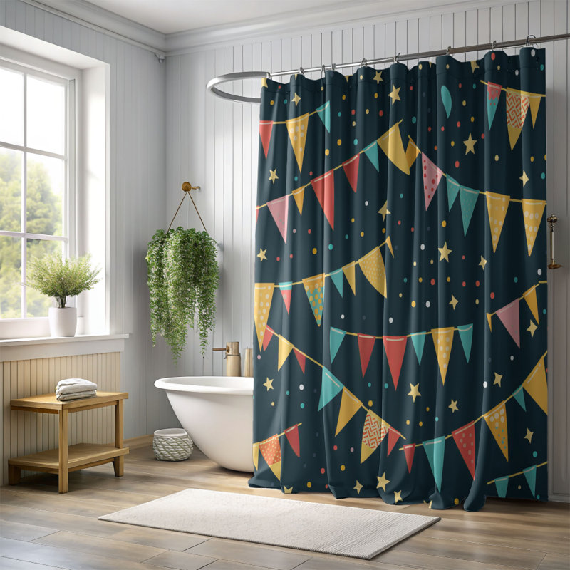 Rideau de douche Celebration Delight - Premium, H 74 po x l 71 po