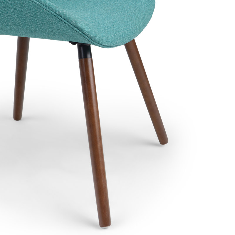 Malden - Chaise de salle à manger en bois cintré - Bleu turquoise