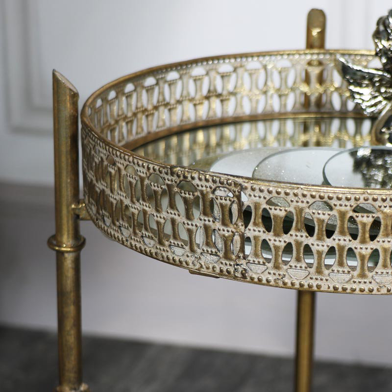 Varina Glass Top End Table