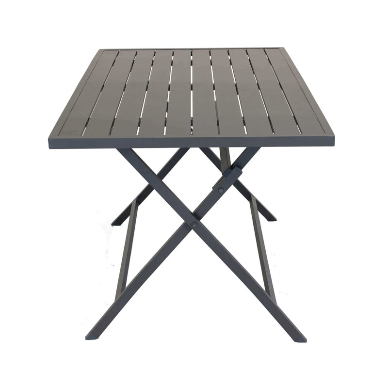 Angelos 130cm Rectangular Folding Table, Taupe, 73cm H x 130cm L x 70cm W