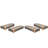 Outdoor  Acacia Wood Patio Adjustable Lounge Chair Set Of 4-910197833