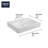 Eurocube® Alpine White Rectangular Wall Mount Bathroom Sink with Overflow-59241589