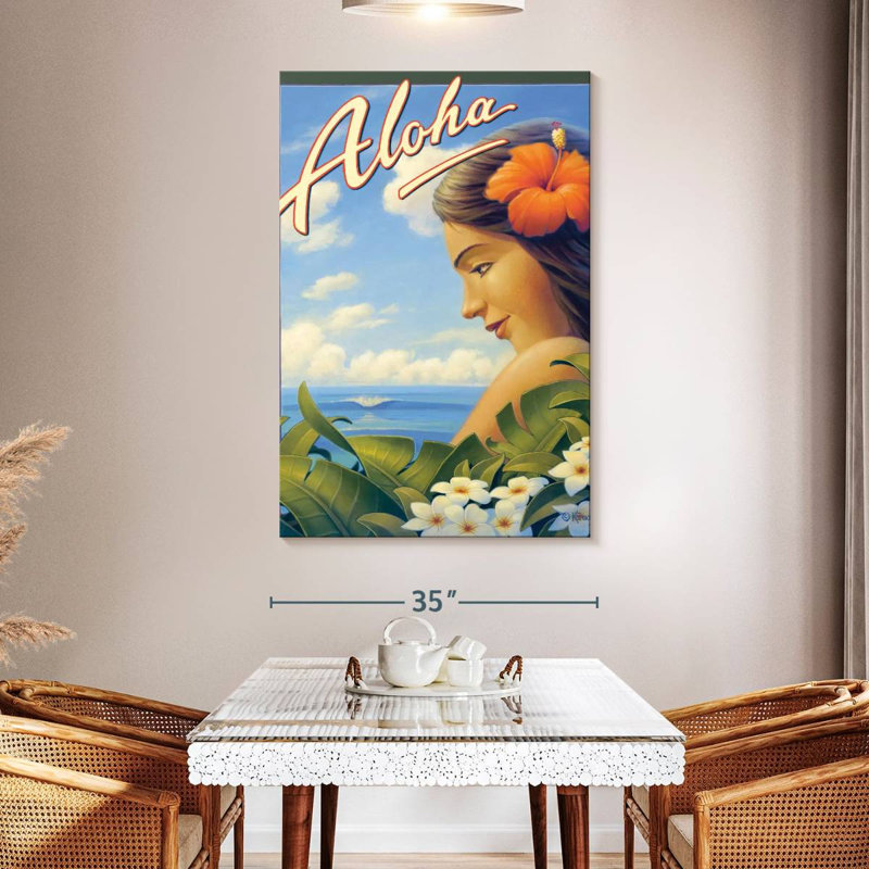 Aime Aloha Hawaii Girl, H 51 po x l 34 po