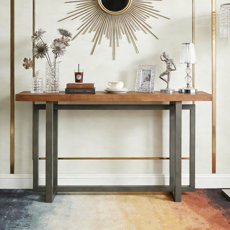 Console 59 po, Gris, noyer