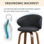 26" Upholstered Swivel Bar and Counter Stool with Wood Frame-325913604