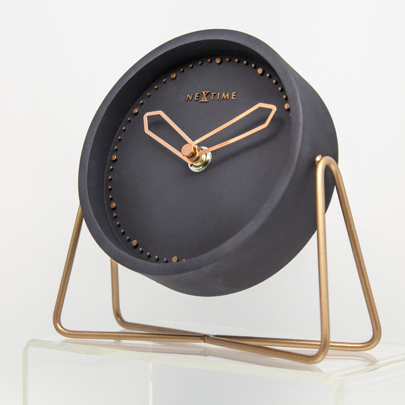 Metal Quartz movement / Crystal Tabletop Clock, Black