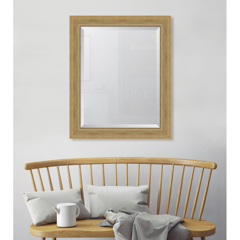 Miroir mural à cadre en résine English, H 34 po x l 28 po, Naturel