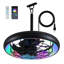 Ventilateur de plafond mural noir avec télécommande et lumière, ventilateur à cage 6 vitesses-1898630044-1898630046