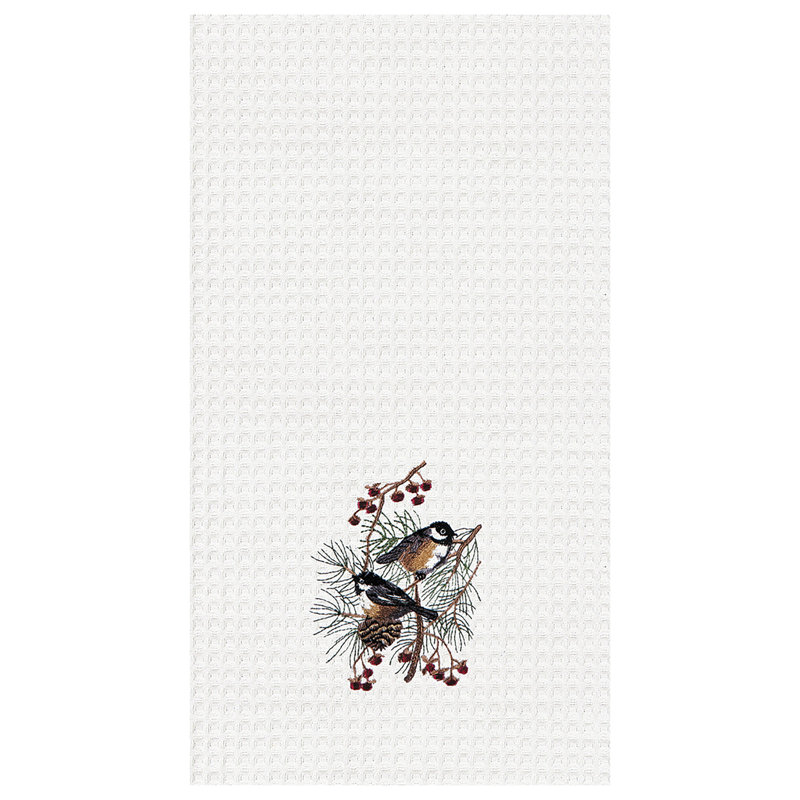 Serviette de cuisine Chickadees Waffle Weave