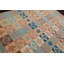Tapis bleu / beige en laine noué à la main de conception unique 6 pi x 9 pi Tayyibah