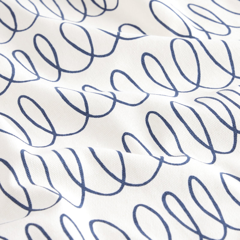 Loop And Dot 100% Cotton Square, Blue/White