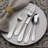Fitz And Floyd Nevaeh Grand 45-Piece 18/10 Stainless Steel Flatware Set, Service For 8