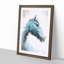 Steel Blue Horse in Abstract - Picture Frame Painting Print-55615873-55615880