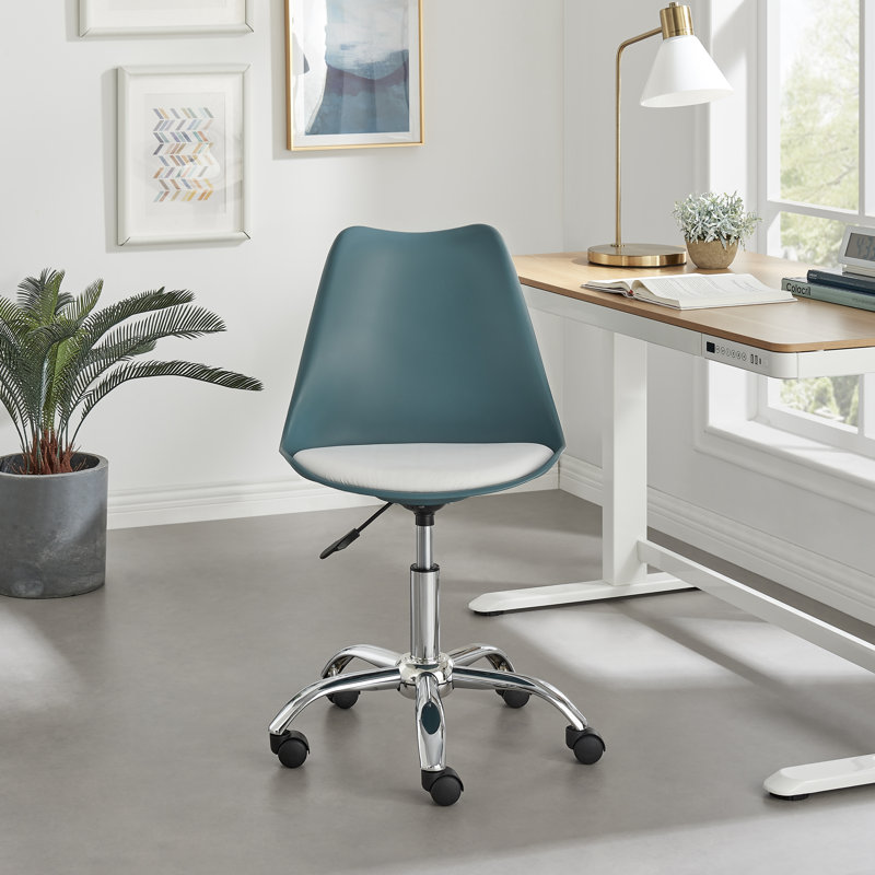 Kodan Simple Home Office Desk Chair - Scandi Chic Design, Teal