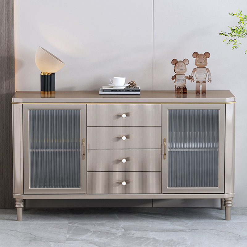 Armoire de rangement simple en bois massif de luxe léger