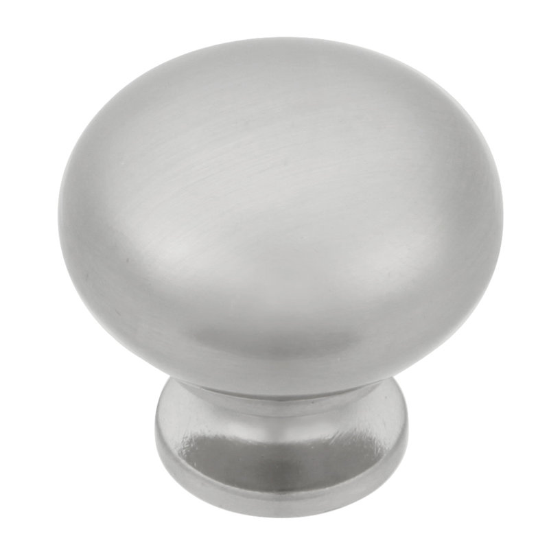 Bouton d'armoire / tiroir de cuisine ou de salle de bain Value Knobs de 1-1 / 4 po de diamètre, Nickel satiné