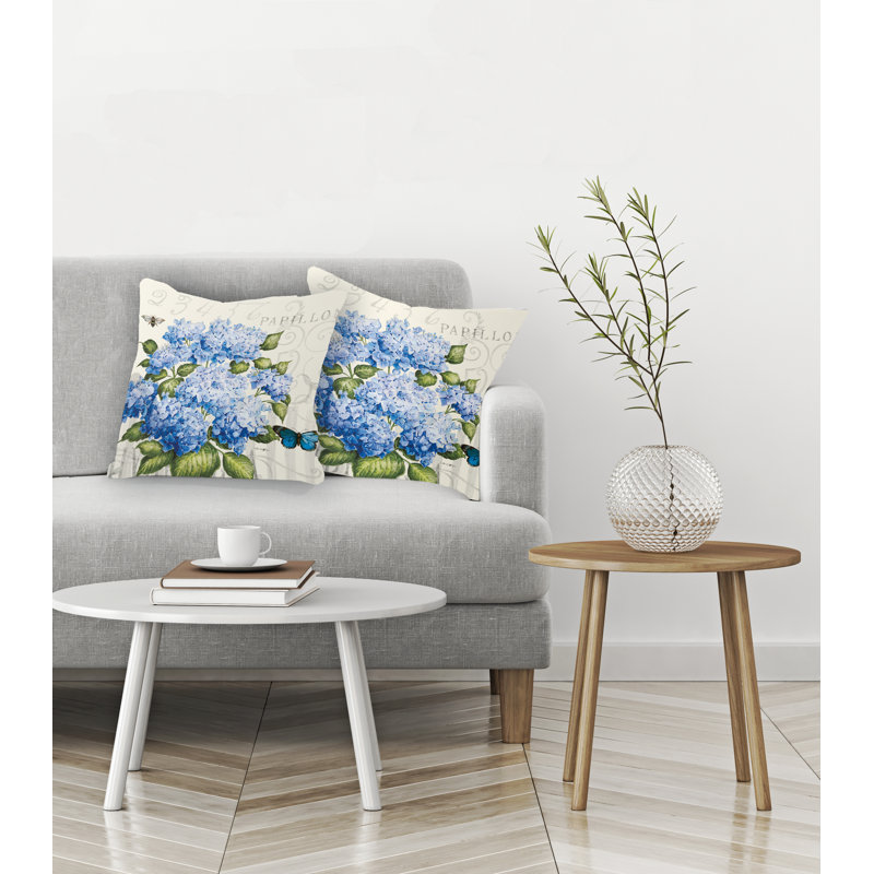 Coussin Papillon Hydrangea