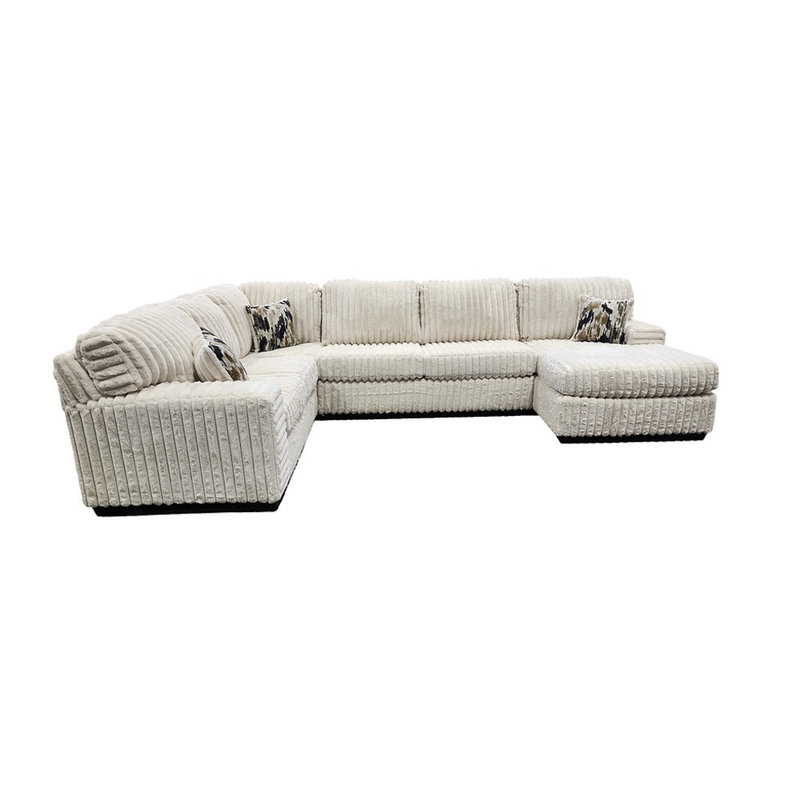 Canapé modulaire en tissu Austin, Tissu ivoire