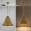 Modern 1-Light Gold Cone Pendant Light with Adjustable Chain, Minimalist Metal Pendant Lighting for Kitchen Island & Dining Room