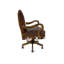 Chaise de bureau en cuir avec détails en peau de vache