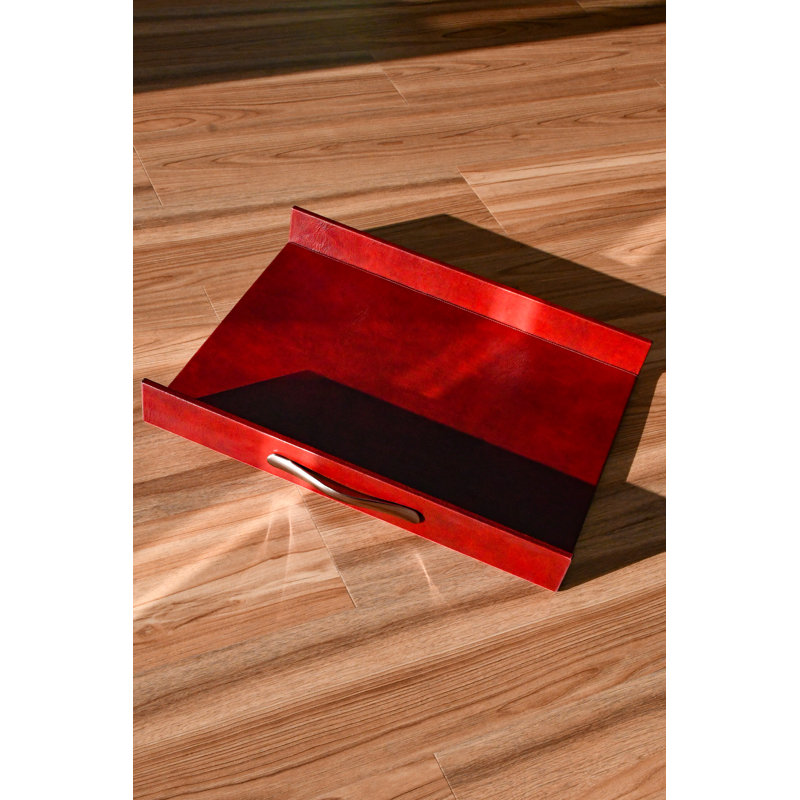 Plateau décoratif, Rouge vin, L 18 po x P 25 po x H 3,25 po