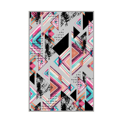 Premium Hall Carpet (3.3 x 6.6 ft), 100% Polyester, 0.4 in Pile Height | Antibacterial, Non-Slip PVC Dot Underside | Machine Washable, 3D Digital Printing | Ideal for Living Room, Bedroom, and Entryway Decor