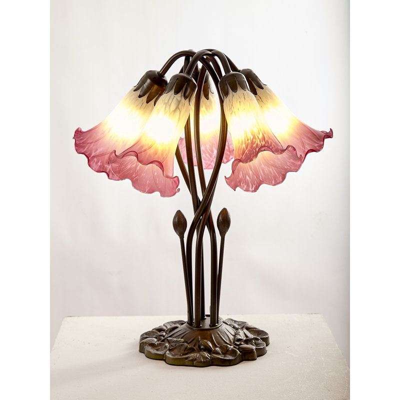 Maxine Metal Novelty Lamp, White/Pink