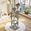 Grand arbre à chat avec tourelle à chat transparente, poteaux à griffer en sisal, perchoirs moelleux et jouets interactifs-1521899095