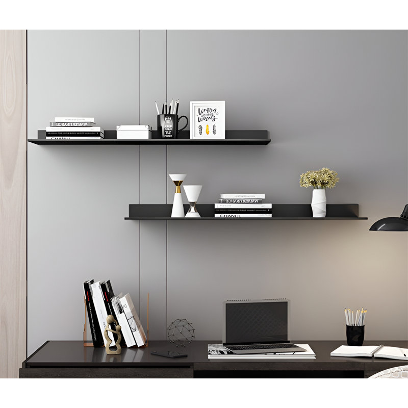 Tablette murale en alliage d'aluminium, H 2,36 po x l 27,55 po x P 7,08 po
