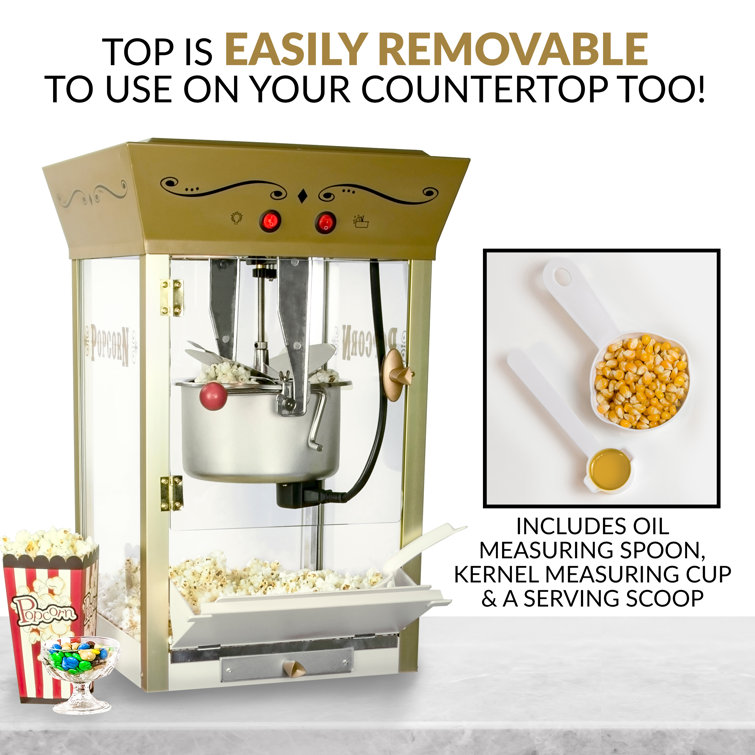 Nostalgia Electrics Nostalgia Popcorn Maker Professional Cart, Kettle Makes  Up to 32 Cups With Candy Dispenser & Reviews