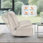 Chaise d'appoint pivotante et berçante en similicuir-896893763