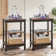 End Table Set With Storage And Built-In Outlets