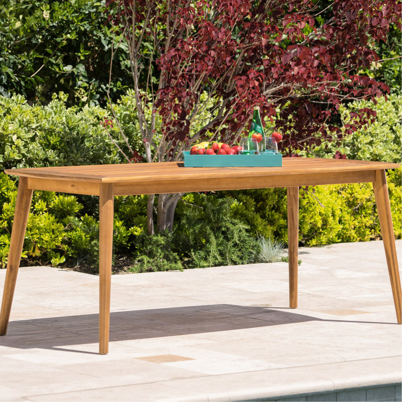 Table de salle à manger en bois - P 35,3 po x l 70,03 po H 29,43 po