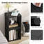 Ensemble de 4 cubes de rangement empilables, organisateur de rangement pour la maison avec dispositif anti-basculement, noir