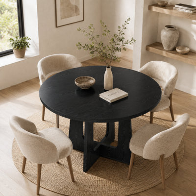 Table ronde rustique pour 4 personnes