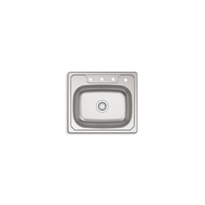 Middleton 25'' L Single Bowl Stainless Steel Kitchen Sink