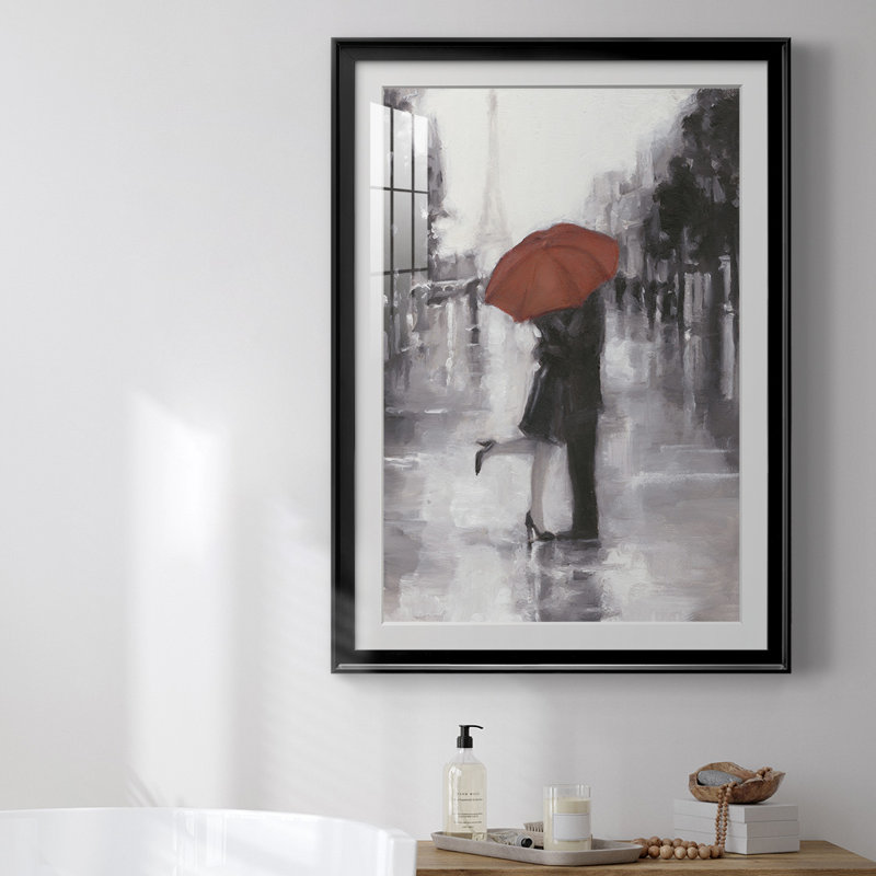 Caught In The Rain Caught In The Rain par - Impression sur, H 42,5 po x l 30,5 po x P 1 po, Cadre noir