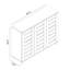 Armoire de rangement pour chaussures Alcester Lismore jusqu'à 20 paires-1719625555