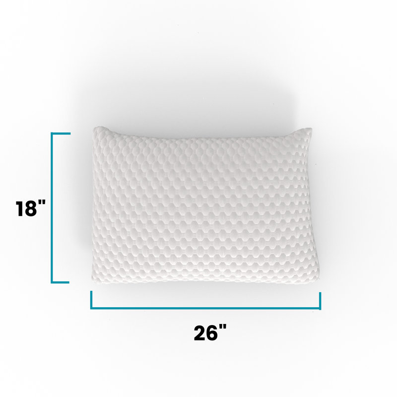 Adjustable Zencloud Infused Memory Foam Pillow With Coppercell, Queensize
