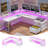 L-Shaped Computer Desk with Power Outlet-904445198